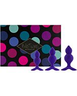 Feelztoys - bibi twin butt plug set 3 pcs purple