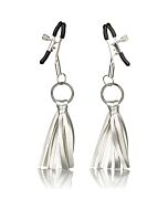 Playful tassels nipple clamps - silver