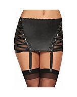 Caracas satin laces wetlook garterbelt black
