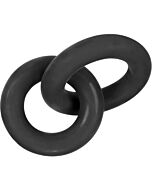 Interlocking duo rings - black