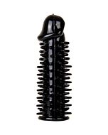 Realistic spiky penis extension black