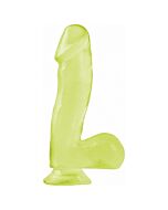 Basix rubber works glow in the dark dong with suction cup 16 cm