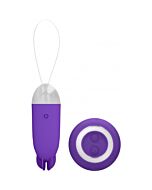 Noah dual rechargeable vibrating remote toy purple