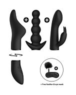 Pleasure kit  6 vibrande clitoris - negro