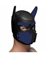Neoprene spike puppy hood - black and blue