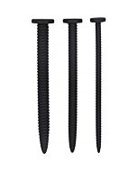 Silicone screw plug set urethral sounding black
