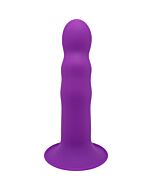 Hitsens 3 - purple double density silicone dildo
