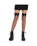 Leg avenue net thigh highs with a bow top