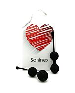 Saninex double clever - black inteligentes esferas vaginales