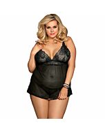 Subblime queen plus breast lace babydoll