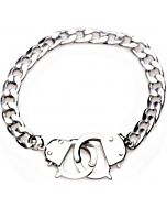 Cuff him handcuff bracelet - silver