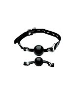 Interchangeable silicone ball gag set black