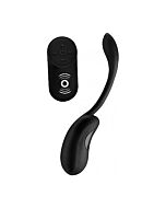 Silicone vibrating pod with remote control - black