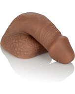 5 inch silicone packing penis - brown