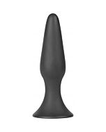 Nathan small conical butt-plug with suction cup - black