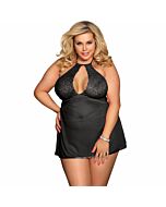 Subblime queen plus halter neck babydoll black