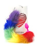 Saninex sensation tail butt plug rainbow