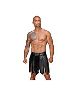 Leather gladiator skirt - black