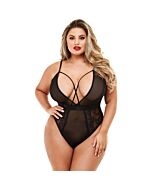 Strappy teddy with deep v