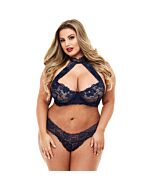 Lace halter bikini set