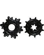 Renegade spike rings black