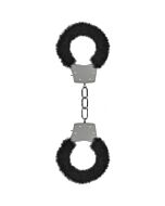 Ouch pleasure furry handcuffs black