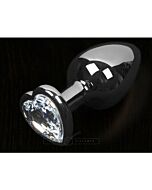 Plug metal corazon cristal - s