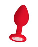 Regular diamond butt plug - red