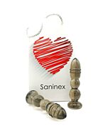 Saninex delight - black transparent plug & dildo