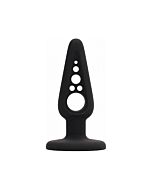 Plug & play - hollow 4 butt plug 10 cm - black