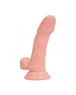 5 inch curved realistic dildo - flesh