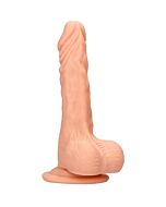 Realistic dildo with balls - 25 cm - flesh