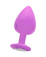 Extra large diamond butt plug - purple