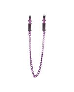 Ouch vice nipple clamps purple