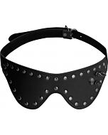 Ouch! skulls and bones - eye mask with skulls & spikes - black