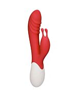 Ignite - rechargeable heating g-spot rabbit vibrator  - red