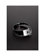 Locking mens collar with ring 13.5 inch