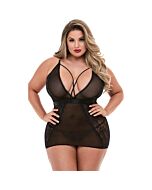 Strappy mini dress with deep v