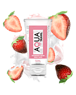 Aqua Travel - Water-Based Lubricant Strawberry and Cream Flavor - 50 ml