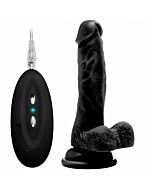 Real rock 002 100 vibrator 18cm black realistico