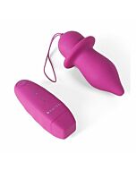 B swish bfilled classic anal plug black lilac remote control