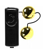Sevencreations Chinese balls with vibrator black / gold
