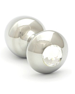 Swarovski Crystal anal plug Rosebuds steel 43 x 25mm clear