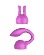 Personal Massager Heads - Fuchsia | Silicone Accessories