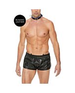 Deluxe blue bondage collar - One size fits all - BDSM and bondage