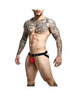 DNGEON Chain Jockstrap Red - Jockstrap with chain details