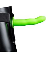 Ouch-Curved Hollow Strap-On 8''/20 cm - Glows in the Dark
