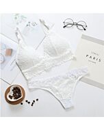 Transparent White Floral Set