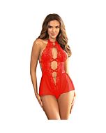 Divine Lace Body in Red 4XL-5XL