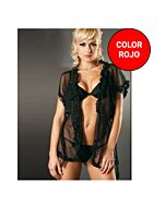 Red Microtulle: Seduction Robe